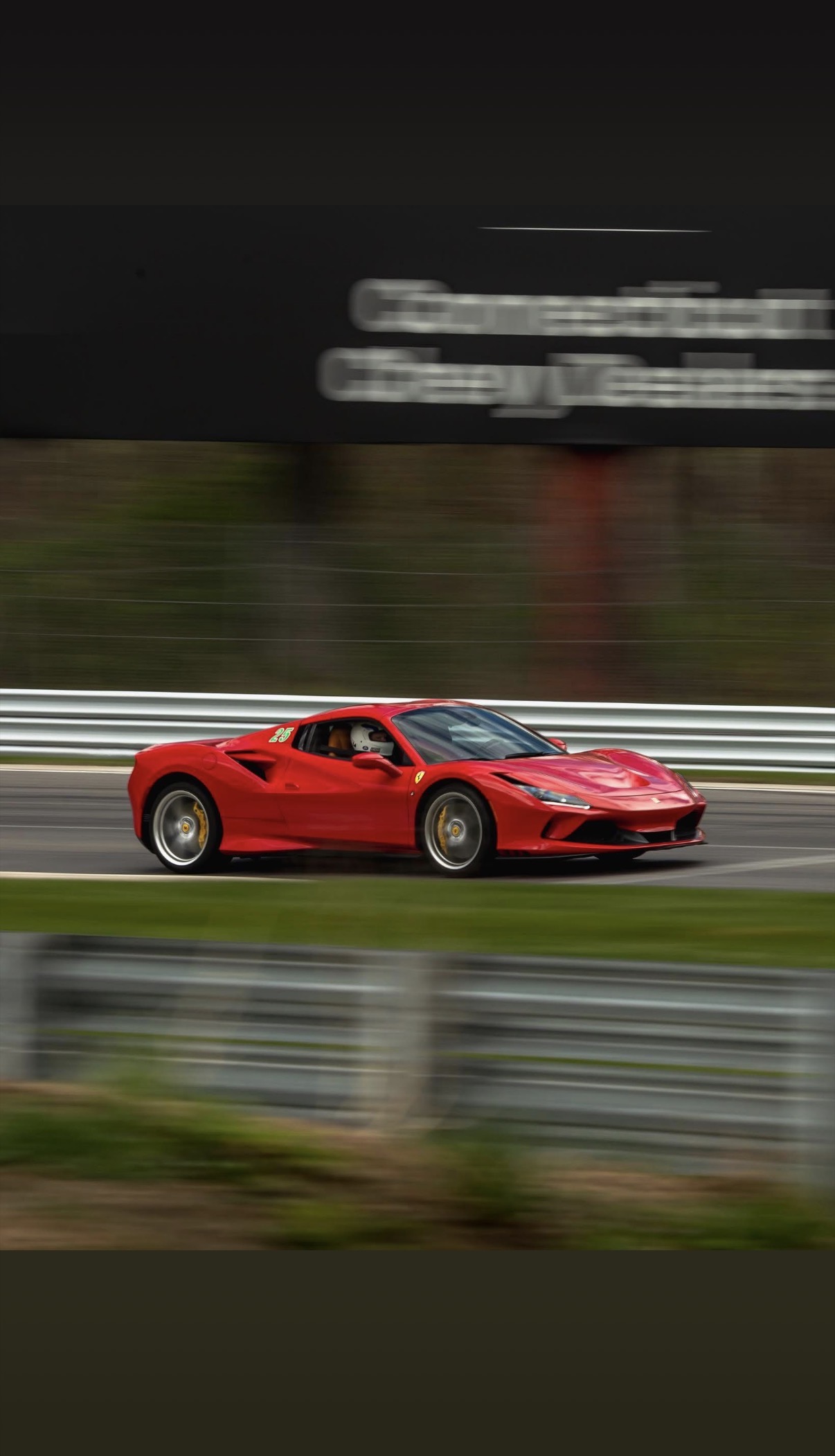 Ferrari track motion shot