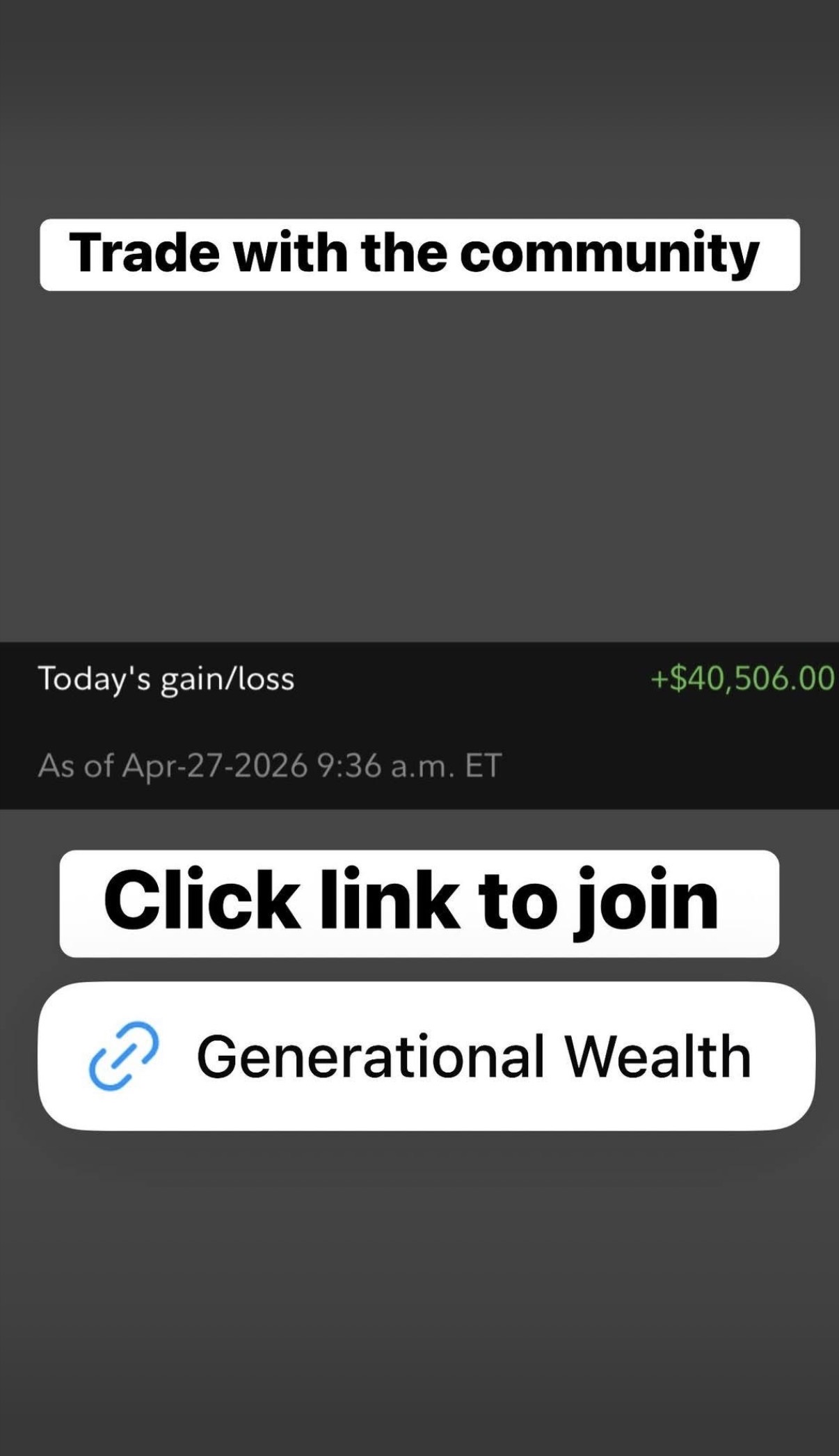 Community profit screenshot