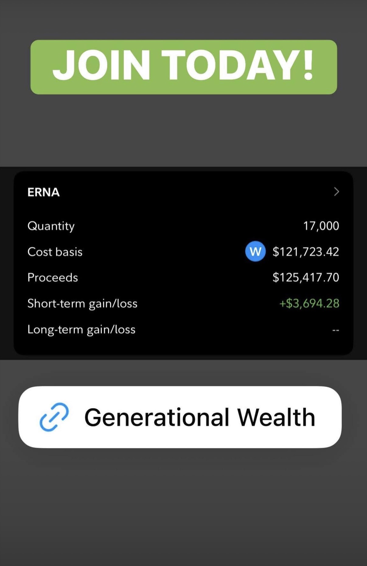 Community profit screenshot
